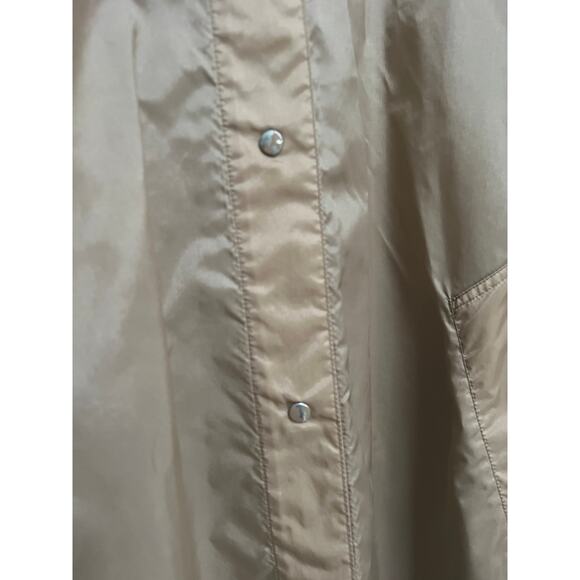 Vintage Aqua Sheen Long Lightweight Hooded Summer Rain Coat - Picture 7 of 12